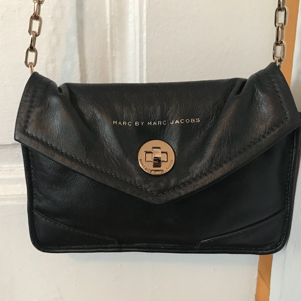 Marc by Marc Jacobs black calf skin leather bag